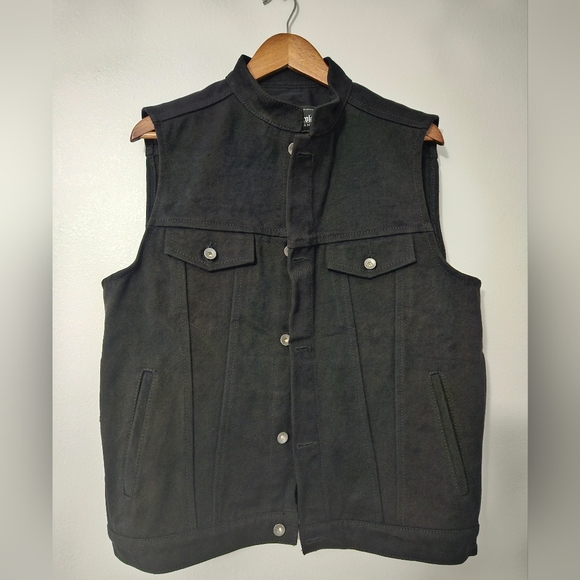 Crank and Stroker Preacher Denim Motorcycle Vest L - Picture 3 of 10